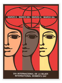 Wall art print March 8th - International Women's Day - Vintage Advertising Collection