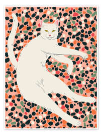 Wall art print Cat Stretching - Artsy Sesta