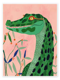 Wall art print Jungle Crocodile - Artsy Sesta