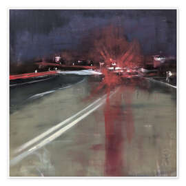 Wall art print Federal Highway 252: Driving at night - Eduard Warkentin