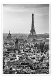 Wall art print Eiffel tower and city of Paris - Matteo Colombo