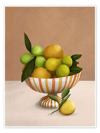 Wall art print Golden Citrus - Branka Kodžoman