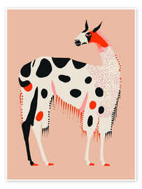 Wall art print Lama of the Andes - Artsy Sesta