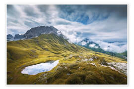 Wall art print Lake Monzabon, Zürs, Austria - Lucas Tiefenthaler