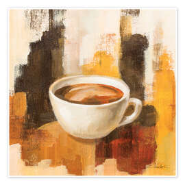Wall art print Coffee on abstract background - Silvia Vassileva