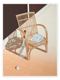 Wall art print Club House Tennis - Michael Potter Studio