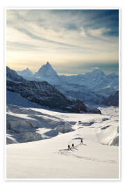 Wall art print Matterhorn, skiing the Grenxgletscher glacier - Jones &amp; Shimlock