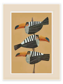 Wall art print Tropic Trio - Branka Kodžoman