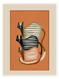 Wall art print Stacked Abstract Cats - Branka Kodžoman