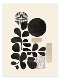 Wall art print Modern Botanicals - Abstract Minimalist Shapes - Branka Kodžoman