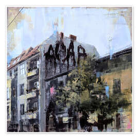 Wall art print Houses on Zeppelinstraße Street art in Potsdam - Eduard Warkentin