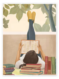 Wall art print Bookworm - Branka Kodžoman