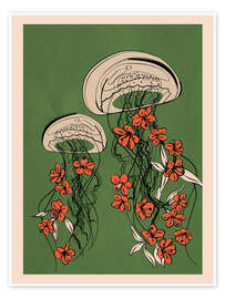 Wall art print Floral Jellyfishes - Branka Kodžoman