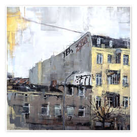 Wall art print Houses on Zeppelinstraße Street art in Potsdam - Eduard Warkentin