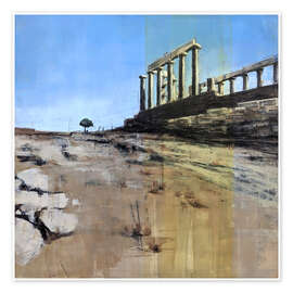 Wall art print The Temple of Poseidon near Athens - Eduard Warkentin
