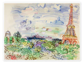 Wall art print Eiffel Tower, 1935 - Raoul Dufy