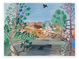 Wall art print The reservoir at Golfe-Juan, L'Oiseau, 1927 - Raoul Dufy