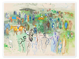 Wall art print Elegant ladies and gentlemen on the lawn - Raoul Dufy