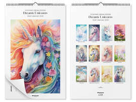 Wall calendar Dolphins DreamDesign Calendar - Dreamy Unicorns 2026 - Dolphins DreamDesign