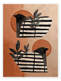 Wall art print Birds in Balance - Branka Kodžoman