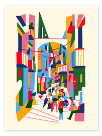 Poster Naples street view - Stefano Marra