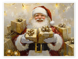 Wall art print Santa Claus with Gifts - TAlex