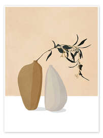 Wall art print Couple Of Vases - Branka Kodžoman