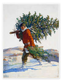 Wall art print The Christmas Tree - Newell Convers Wyeth