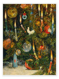 Wall art print Christmas Tree with Lights - Rudolf Willmann