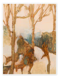 Wall art print Hunters - Elena Zolotnitsky