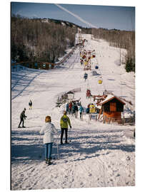 Aluminium print 60s ski lift