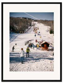 Framed art print 60s ski lift