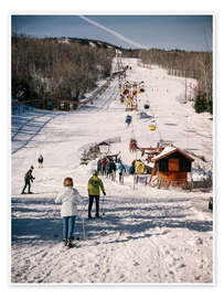 Wall art print 60s ski lift