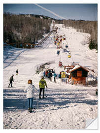 Wall sticker 60s ski lift