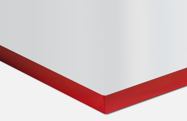 Sealed back of acrylic glass