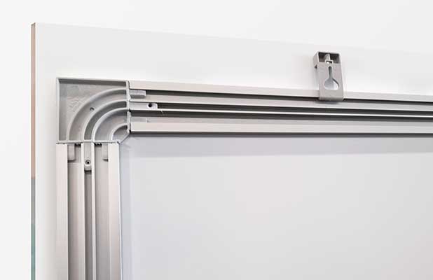 Wall mount for large formats – rail
