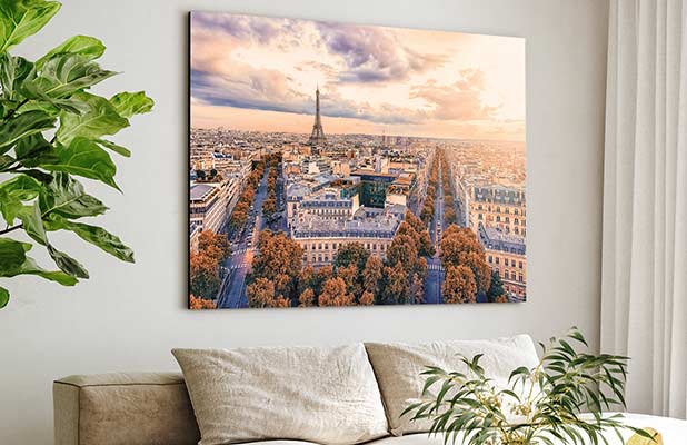 Wall decoration with aluminium print 1