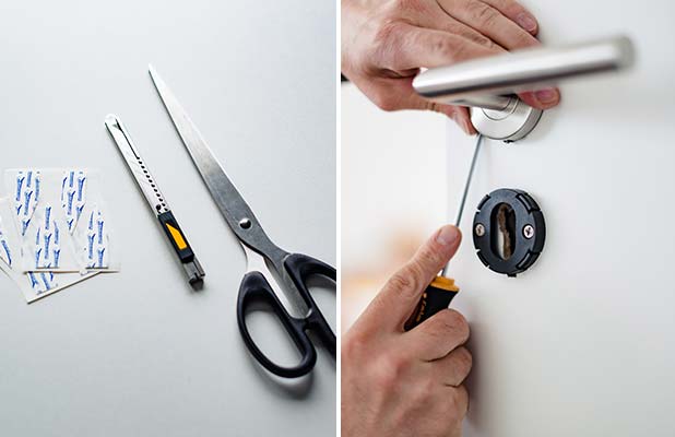 Affixing your door poster – step 1