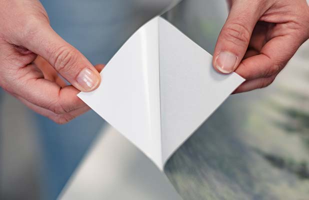 An example of a door sticker