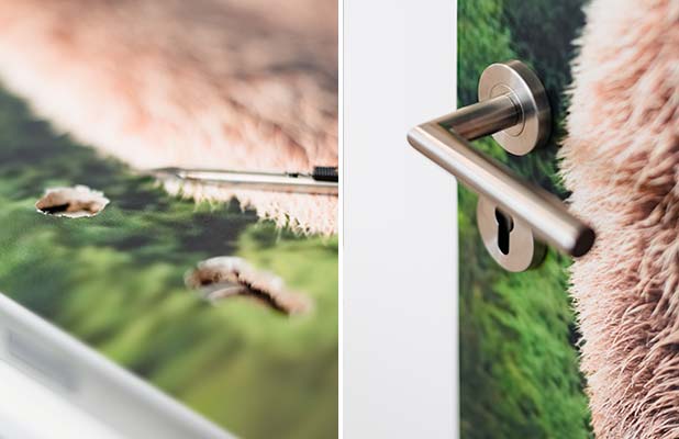 Affixing your door sticker – step 4