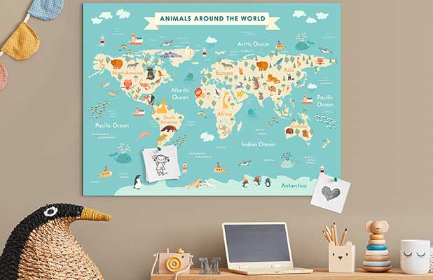 Foam board print as pinboard 1