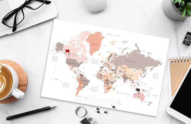 Foam board print as pinboard 2