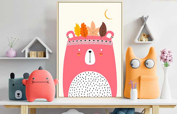 Wall art in a children’s room 1