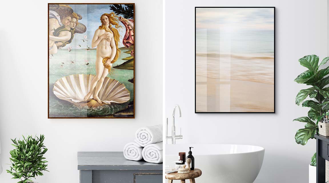 Acrylic print for the bathroom