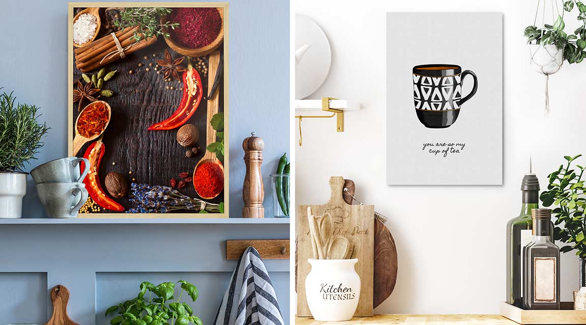 Aluminium print for the kitchen