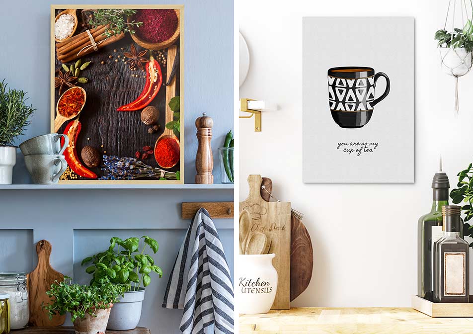 Aluminium print for the kitchen