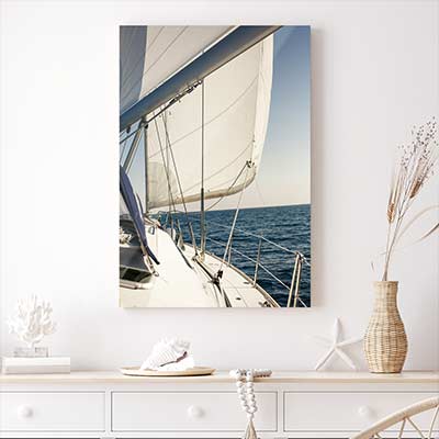 Nautical style aluminium prints