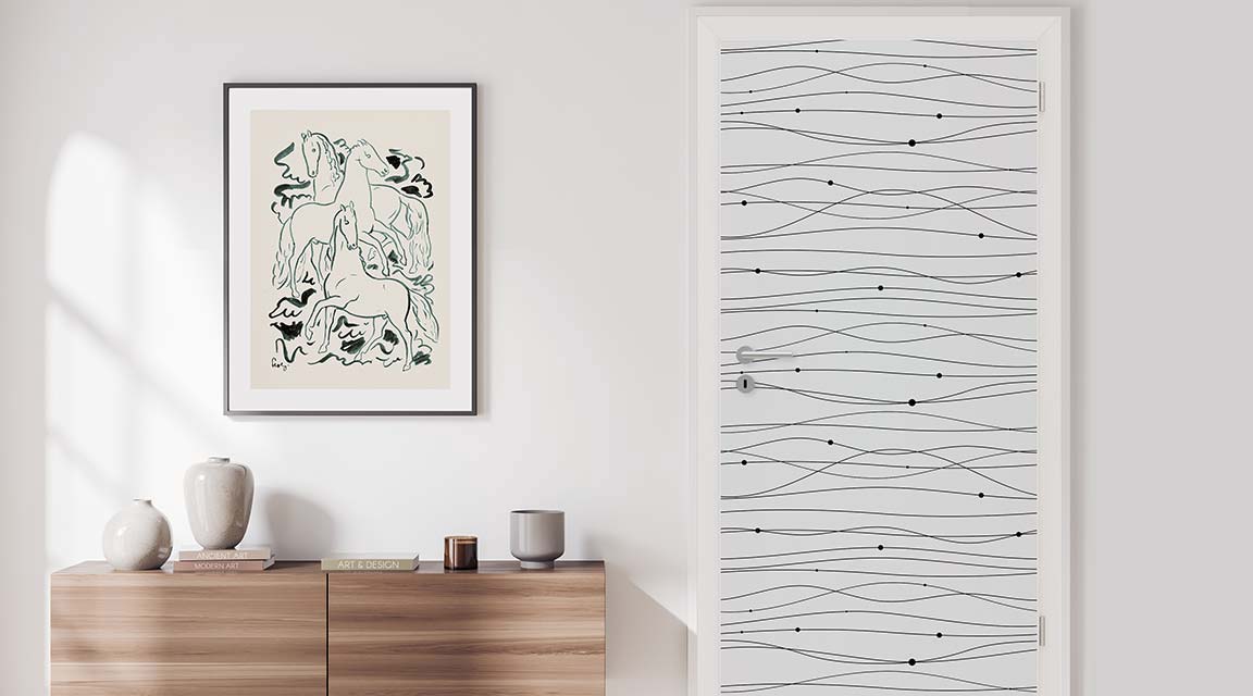 Door sticker for the living room