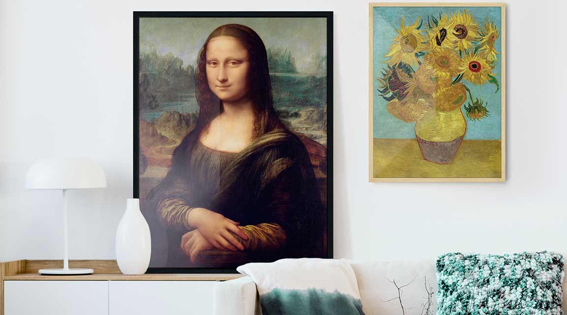 Framed art prints as posters