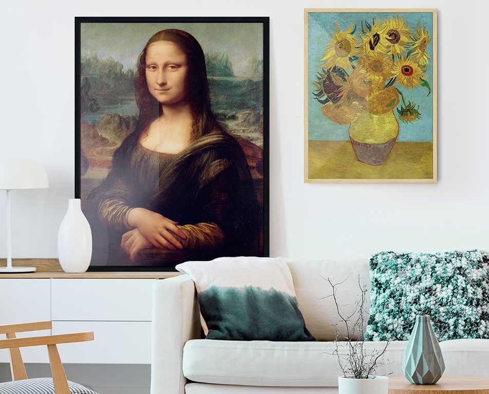 Framed art prints as posters